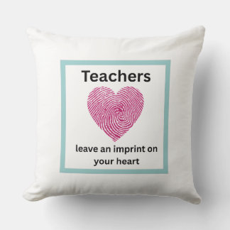 Coussin Les enseignants laissent une empreinte sur votre c