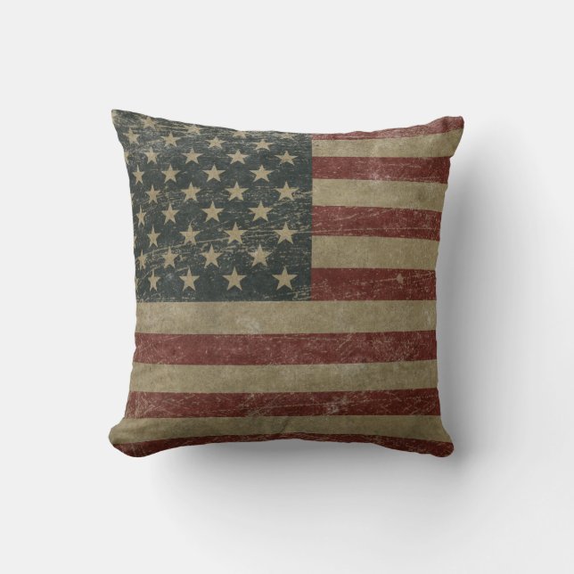 Coussin Les Etats-Unis vintages diminuent (Recto)