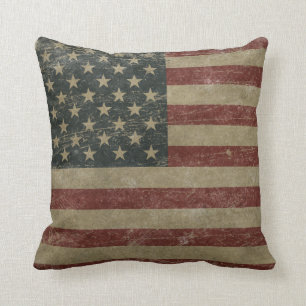Coussin Les Etats-Unis vintages diminuent