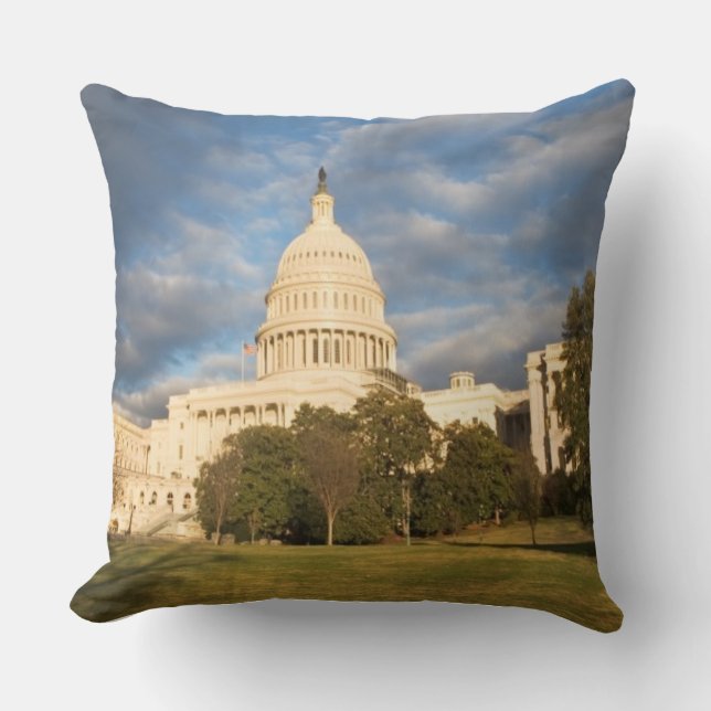 Coussin Les Etats-Unis, Washington DC, bâtiment de capitol (Recto)