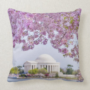 Coussin Les Etats-Unis, Washington DC, cerisier en fleur