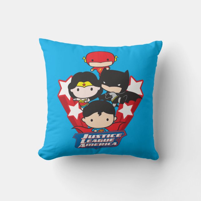 Coussin Les étoiles de la Chibi Justice League of America (Recto)