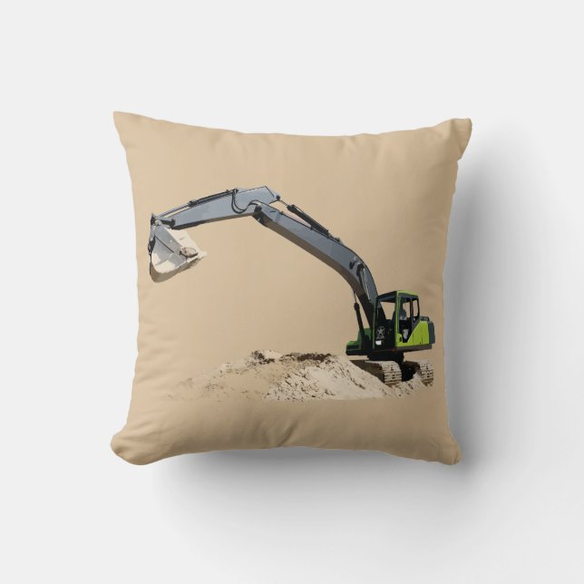 Coussin Les excavatrices préférées des garçons sur le (Recto)