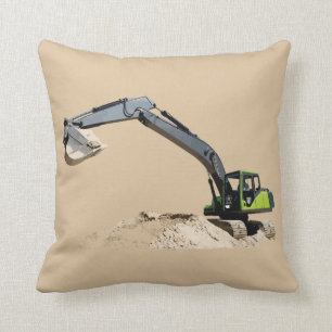 Coussin Les excavatrices préférées des garçons sur le