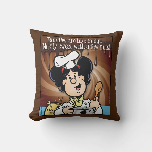 Coussin Les familles sont comme du Fudge (Recto)