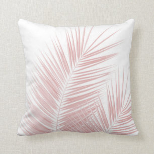 Coussin Les Feuilles de la Palme rose rousse rêvent les vi