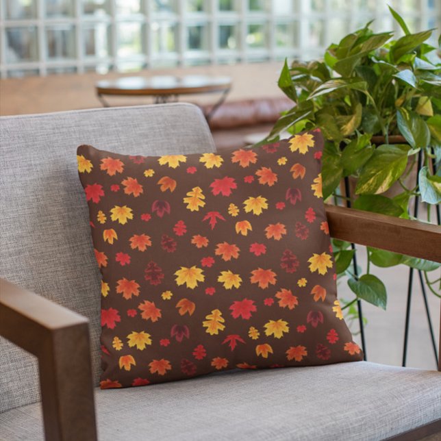 Coussin Les Feuilles de Terracotta tombent (Créateur téléchargé)