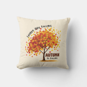 Coussin Les feuilles Tournent, L'Automne Appelle - Chaud A