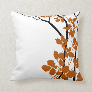 Coussin Les fleurs de cerisiers de Bella  rouille de canne