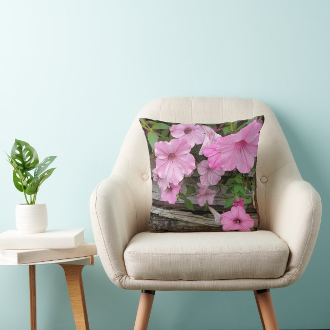 Coussin Les fleurs de pétunia rose (Chaise)