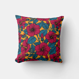 Coussin Les fleurs d'Hibiscus