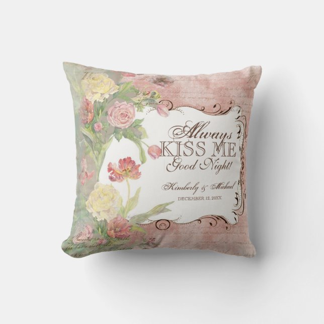 Coussin Les Fleurs Peony Rose Tulip Iris Fleurs Florales (Recto)