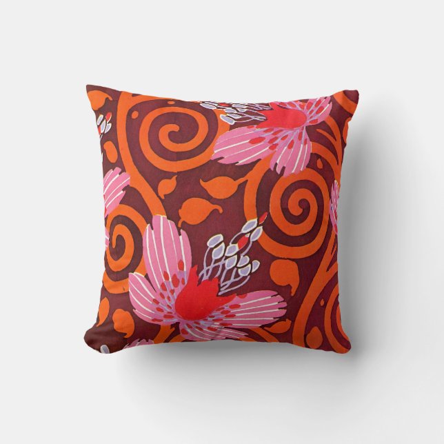 Coussin Les fleurs roses de Séguy (Recto)