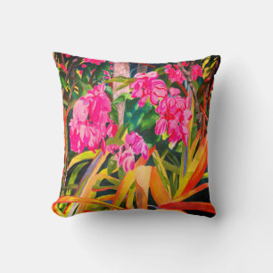 Coussin Les fleurs roses lancent l'oreiller