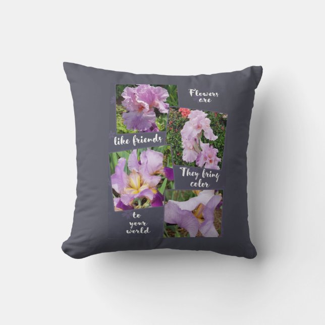 Coussin Les fleurs sont comme des amis (Recto)