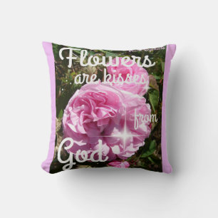 Coussin Les fleurs sont des baisers de Dieu Carnet Inspira