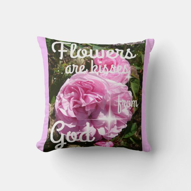 Coussin Les fleurs sont des baisers de Dieu Carnet Inspira (Recto)