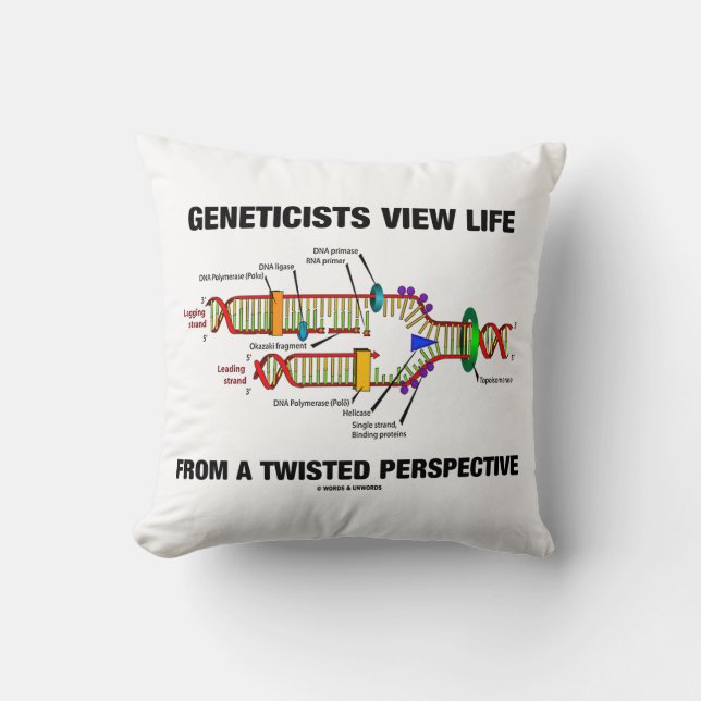 Coussin Les Généticiens Considèrent La Vie D'Un Point De V (Recto)