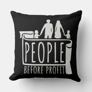 Coussin Les Gens Avant le Profit Activisme Justice Sociale