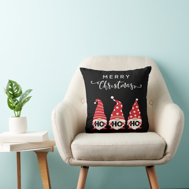 Coussin Les Gnomes de Noël Ho Ho Ho (Chaise)