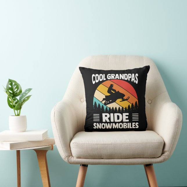 Coussin Les Grands-Pères Cool Conduisent des Motoneiges Co (Chaise)
