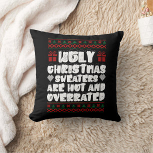 Coussin Les horribles pulls de Noël sont tendance et sures