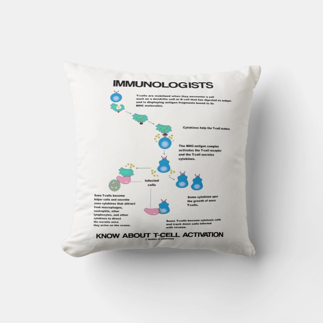Coussin Les Immunologues connaissent l'activation des cell (Recto)