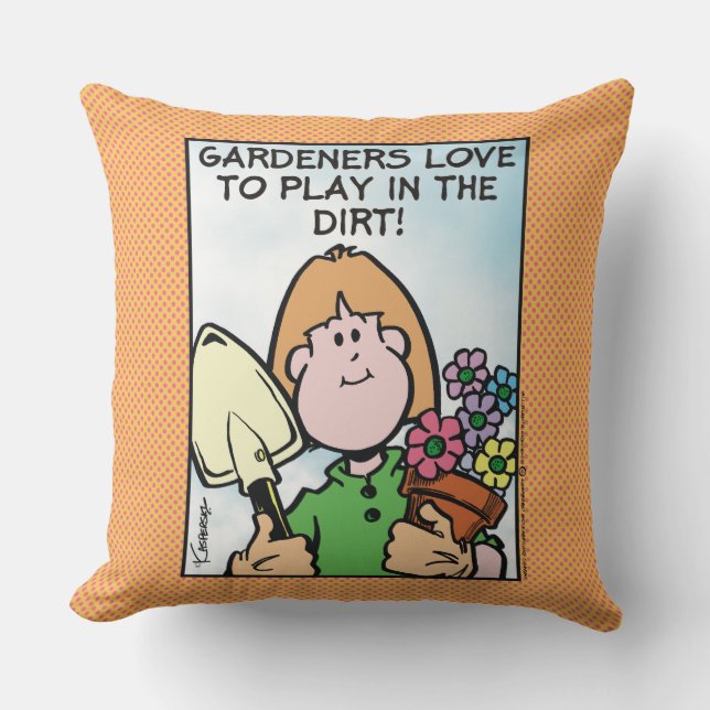 Coussin Les jardiniers adorent... (Recto)