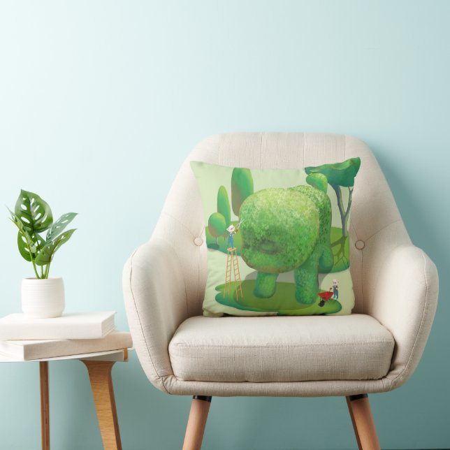 Coussin Les jardiniers de chats et les animaux verts (Chaise)