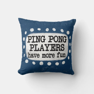 Coussin Les Joueurs De Ping Pong Ont Plus D'Amusement Jeu