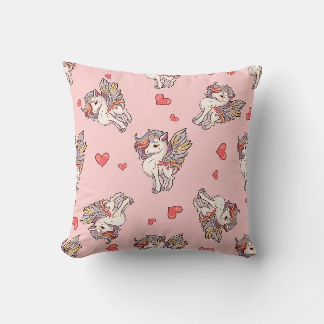 Coussin Les licornes du coeur (Recto)