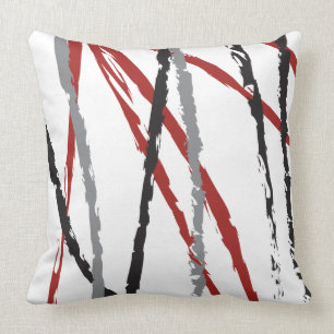 Coussin Les LIGNES NOIRES ROUGES CONÇOIVENT le rétro