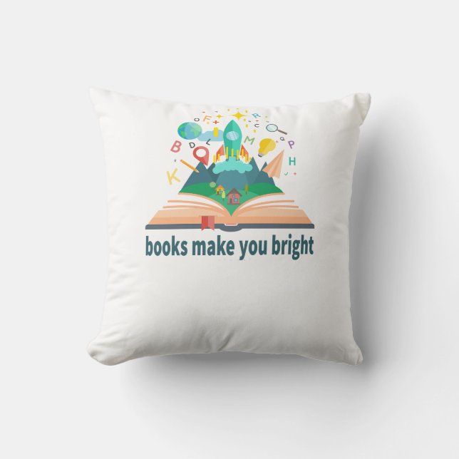 Coussin Les livres te rendent brillante (Recto)