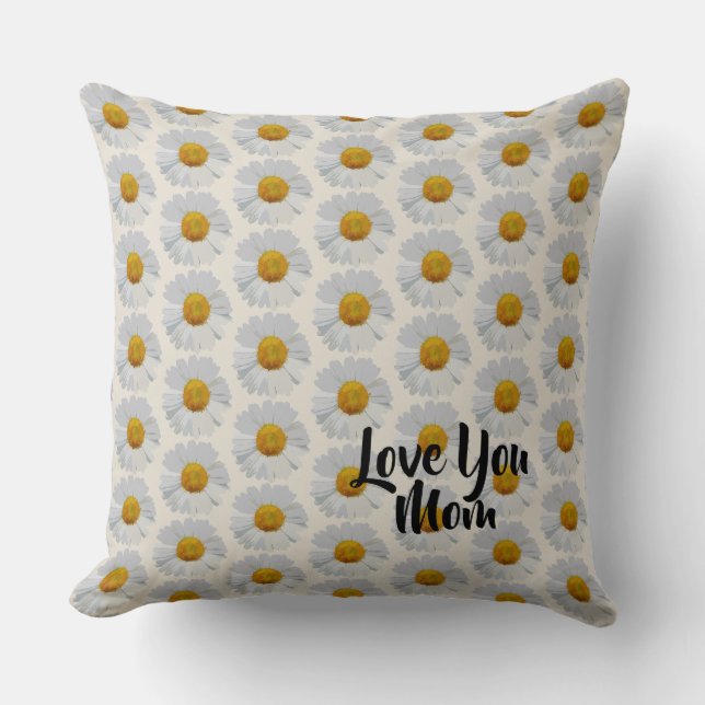Coussin Les marguerites, "vous aiment carreau du jour de (Recto)