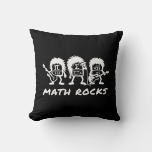 Coussin Les maths, c'est rock Humour de groupe de rock aca
