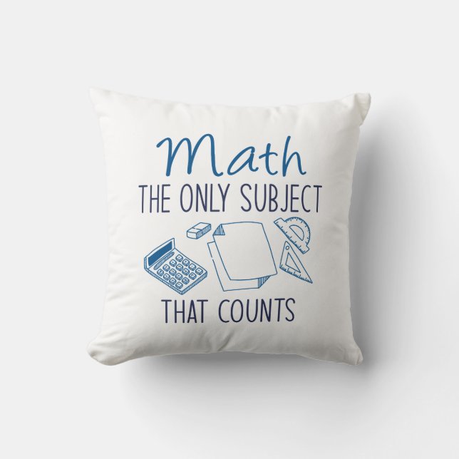 Coussin Les Maths Le Seul Sujet Qui Compte (Recto)