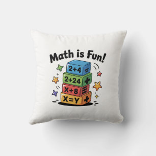 Coussin Les maths sont des autocollants amusants