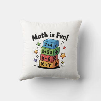 Coussin Les maths sont des autocollants amusants