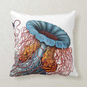 Coussin Les méduses de Haeckel ont bourdonné dedans des