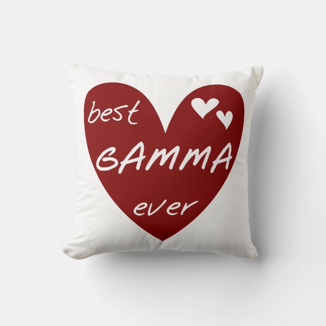 Coussin Les meilleurs cadeaux de gamma de coeur rouge (Recto)