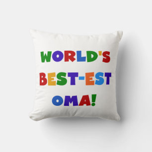 Coussin Les meilleurs cadeaux Oma Bright Colors du monde