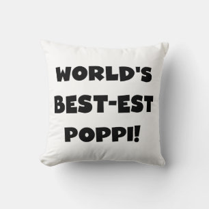 Coussin Les meilleurs cadeaux Poppi Black Text du monde