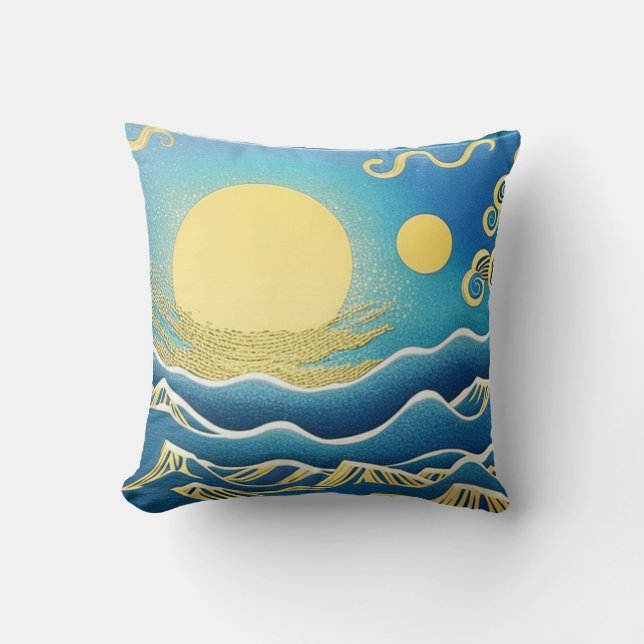 Coussin Les mers d'Or (Recto)