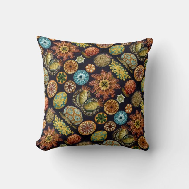 Coussin Les merveilles océaniques d'Ernst Haeckel (Recto)