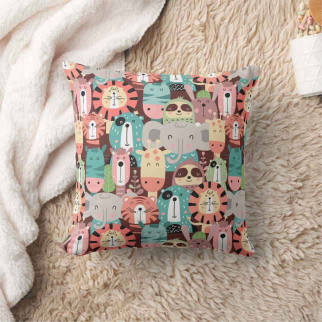 Coussin Les mignons animaux de la Jungle (Couverture)