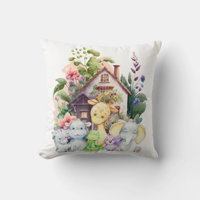 Coussin Les mignons Animaux Jetent L'Oreiller | Cadeau mig (Recto)