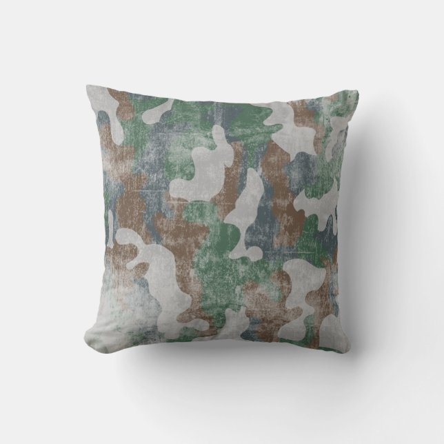 Coussin Les militaires grunges frais camouflent le motif (Recto)