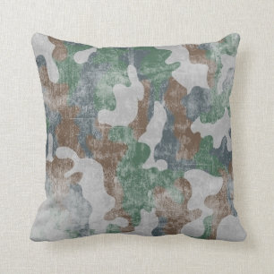 Coussin Les militaires grunges frais camouflent le motif
