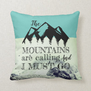Coussin Les Montagnes Appelent Turquoise