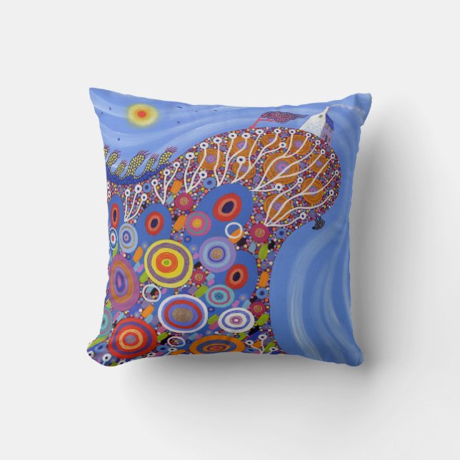 Coussin Les moutons très périlleux 2014 (Recto)